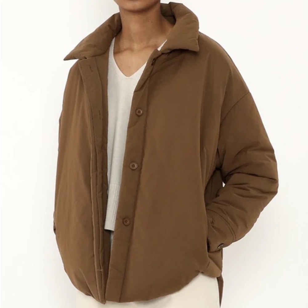 7115 by Szeki Padded Shirt Jacket in Cinnamon